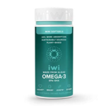 Iwi Life Omega-3, 60 Mini Softgels (30 Servings), Easy to Swallow, Plant-Based Algae Omega 3 with EPA + DHA, Whole-Body Support Dietary Supplement, Krill & Fish Oil Alternative, No Fishy Aftertaste